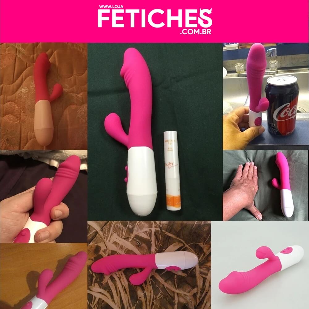 Teste de dimensão do Vibrador Feminino Duplo 10 Vibrações